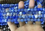 CAA1717 15 inches 8mm faceted round fire crackle agate beads