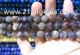 CAA1730 15 inches 10mm faceted round fire crackle agate beads