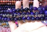 CAA1732 15 inches 10mm faceted round fire crackle agate beads