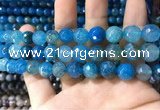 CAA1735 15 inches 10mm faceted round fire crackle agate beads