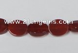 CAA176 15.5 inches 10*12mm oval red agate gemstone beads