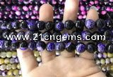 CAA1777 15 inches 10mm faceted round fire crackle agate beads