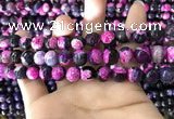 CAA1778 15 inches 10mm faceted round fire crackle agate beads