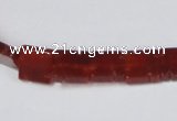 CAA178 15.5 inches 10*10mm carved square red agate gemstone beads