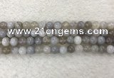 CAA1802 15.5 inches 8mm round banded agate gemstone beads