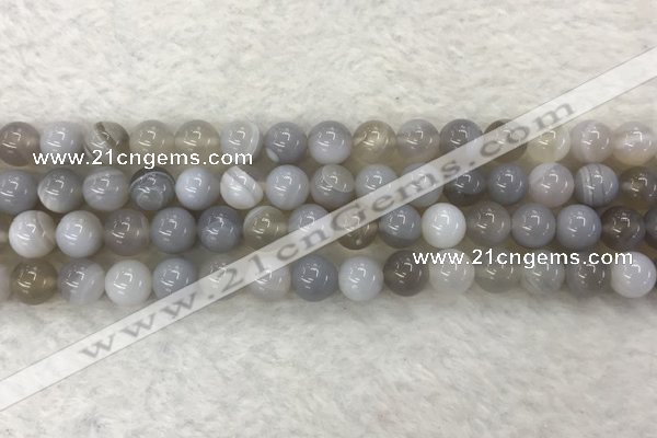 CAA1802 15.5 inches 8mm round banded agate gemstone beads