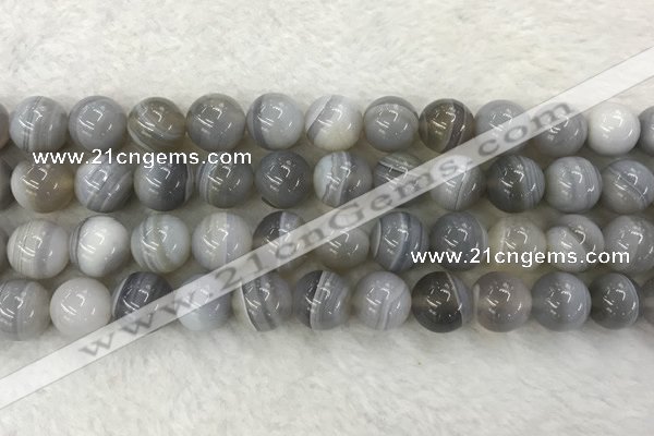 CAA1805 15.5 inches 14mm round banded agate gemstone beads