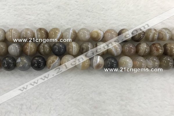 CAA1814 15.5 inches 12mm round banded agate gemstone beads