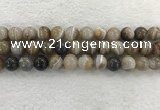 CAA1815 15.5 inches 14mm round banded agate gemstone beads