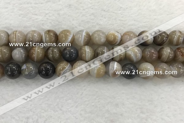 CAA1815 15.5 inches 14mm round banded agate gemstone beads