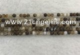 CAA1820 15.5 inches 4mm round banded agate gemstone beads