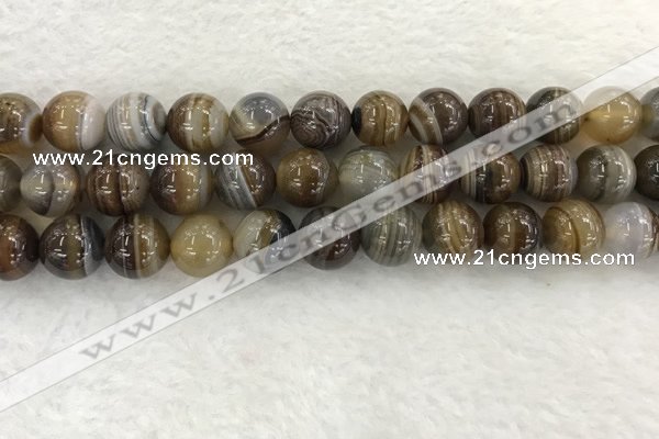 CAA1825 15.5 inches 14mm round banded agate gemstone beads