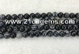 CAA1834 15.5 inches 12mm round banded agate gemstone beads