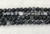 CAA1835 15.5 inches 14mm round banded agate gemstone beads