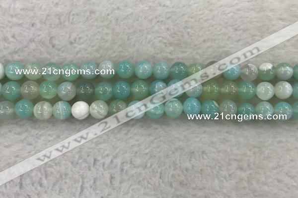 CAA1842 15.5 inches 8mm round banded agate gemstone beads