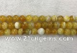 CAA1854 15.5 inches 12mm round banded agate gemstone beads