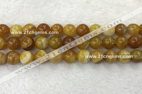 CAA1856 15.5 inches 16mm round banded agate gemstone beads