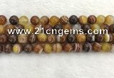 CAA1863 15.5 inches 10mm round banded agate gemstone beads