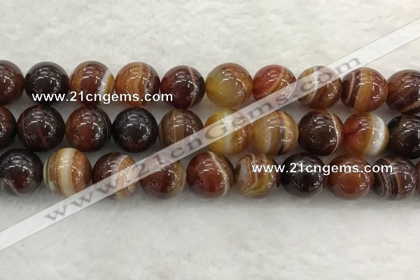 CAA1866 15.5 inches 16mm round banded agate gemstone beads