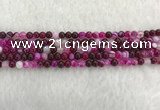 CAA1880 15.5 inches 4mm round banded agate gemstone beads