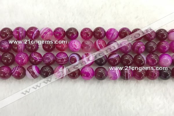 CAA1883 15.5 inches 10mm round banded agate gemstone beads