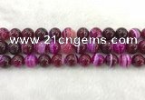 CAA1884 15.5 inches 12mm round banded agate gemstone beads