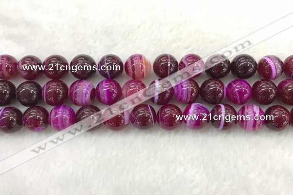 CAA1884 15.5 inches 12mm round banded agate gemstone beads