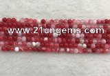 CAA1890 15.5 inches 4mm round banded agate gemstone beads