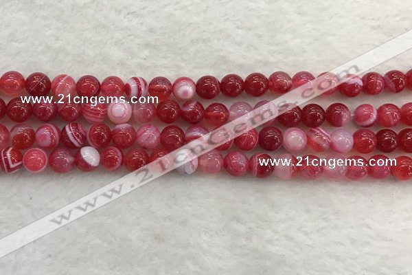 CAA1892 15.5 inches 8mm round banded agate gemstone beads