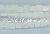 CAA19 15.5 inches 6*6mm cube white agate gemstone beads wholesale