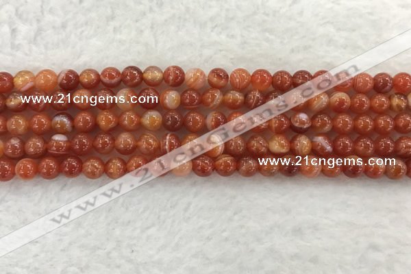 CAA1901 15.5 inches 6mm round banded agate gemstone beads