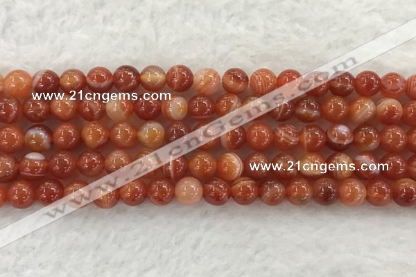 CAA1902 15.5 inches 8mm round banded agate gemstone beads