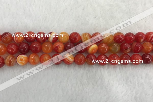 CAA1913 15.5 inches 10mm round banded agate gemstone beads