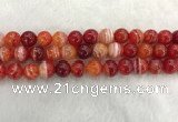 CAA1914 15.5 inches 12mm round banded agate gemstone beads