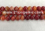 CAA1915 15.5 inches 14mm round banded agate gemstone beads