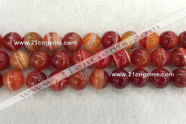 CAA1916 15.5 inches 16mm round banded agate gemstone beads