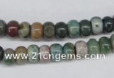 CAA192 15.5 inches 5*8mm rondelle indian agate beads wholesale