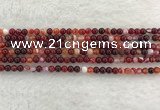 CAA1920 15.5 inches 4mm round banded agate gemstone beads