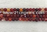 CAA1922 15.5 inches 8mm round banded agate gemstone beads