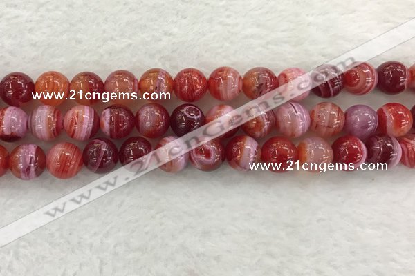 CAA1924 15.5 inches 12mm round banded agate gemstone beads