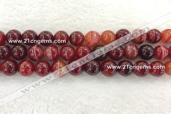 CAA1925 15.5 inches 14mm round banded agate gemstone beads