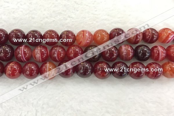 CAA1926 15.5 inches 16mm round banded agate gemstone beads