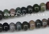 CAA193 15.5 inches 7*10mm rondelle indian agate beads wholesale