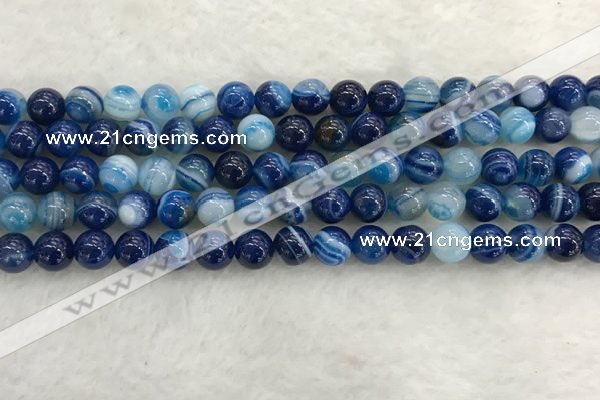 CAA1931 15.5 inches 6mm round banded agate gemstone beads