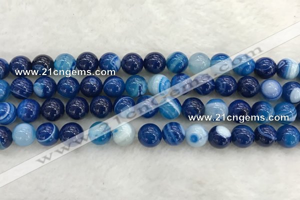 CAA1932 15.5 inches 8mm round banded agate gemstone beads