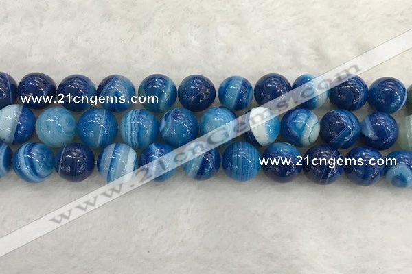 CAA1935 15.5 inches 14mm round banded agate gemstone beads