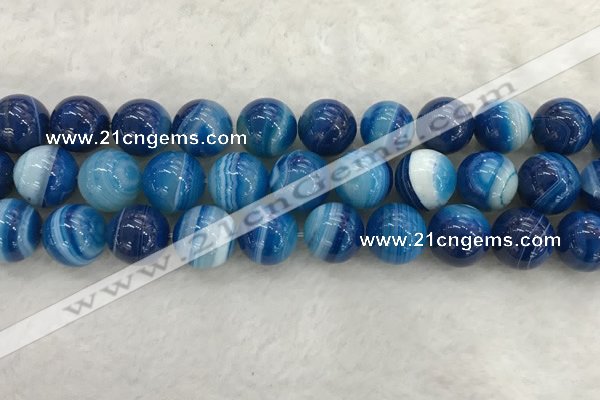 CAA1936 15.5 inches 16mm round banded agate gemstone beads