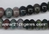 CAA194 15.5 inches 8*12mm rondelle indian agate beads wholesale