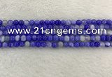 CAA1940 15.5 inches 4mm round banded agate gemstone beads