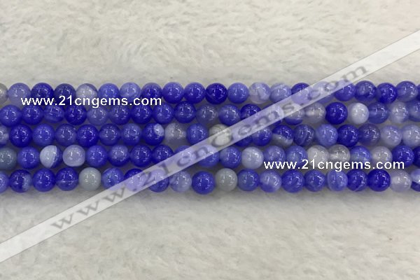 CAA1941 15.5 inches 6mm round banded agate gemstone beads